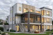 Contemporary Style House Plan - 4 Beds 5 Baths 4433 Sq/Ft Plan #928-353 Exterior 