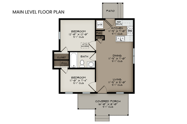 Craftsman Floor Plan - Main Floor Plan #1108-8