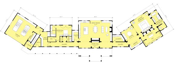 Architectural House Design - Ranch Floor Plan - Main Floor Plan #888-11