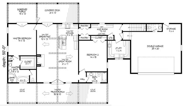 Country Floor Plan - Main Floor Plan #932-77