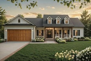 House Blueprint - Country Exterior - Front Elevation Plan #21-642