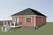 Cottage Style House Plan - 3 Beds 2 Baths 1080 Sq/Ft Plan #79-129 