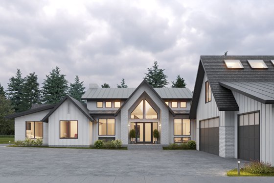 Exterior - Front Elevation 4 for European House Plan #1066-273 - 6 bed, 4.5 bath