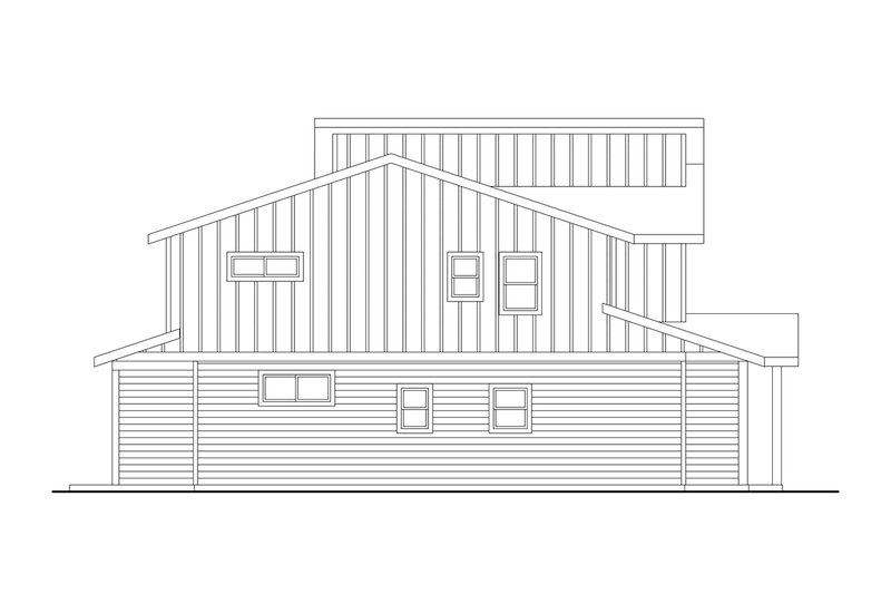 House Blueprint - Exterior - Other Elevation for Contemporary House Plan #124-1477 - 6 bed, 4 bath