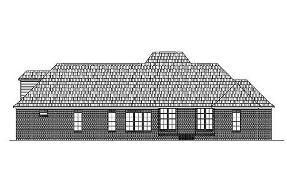 Exterior - Rear Elevation for Country House Plan #430-34 - 4 bed, 3.5 bath