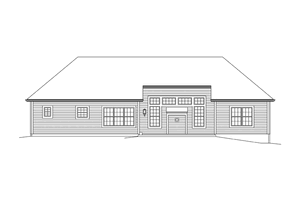 Exterior - Rear Elevation House Plan #57-604 - 3 bed, 2.5 bath