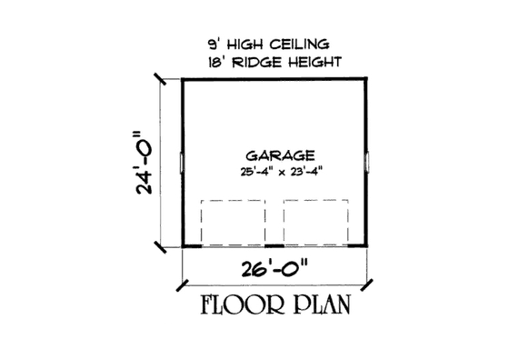 Floor Plan - Main Floor for Traditional House Plan #75-206, 0 bath