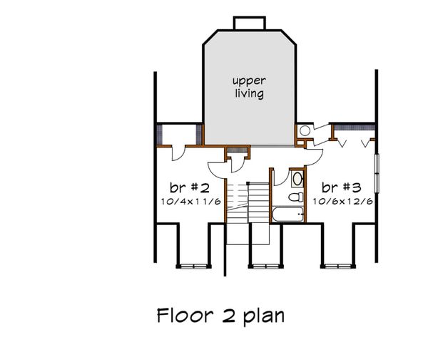 Dream House Plan - Country Floor Plan - Upper Floor Plan #79-221