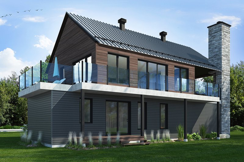 Home Plan - Exterior - Rear Elevation 1 for Contemporary House Plan #23-2648 - 3 bed, 2.5 bath