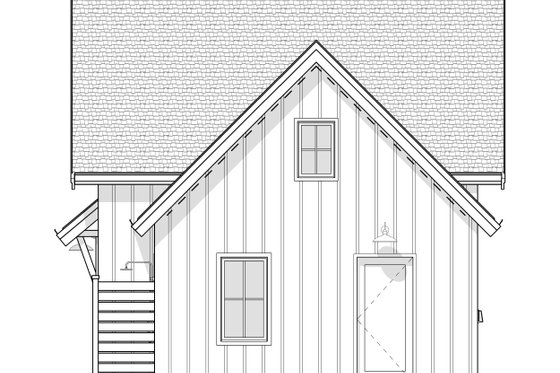 Exterior - Other Elevation 1 for Farmhouse House Plan #1114-107, 1 bath