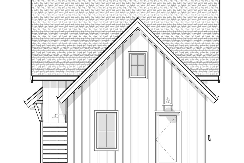 House Blueprint - Exterior - Other Elevation 1 for Farmhouse House Plan #1114-107, 1 bath