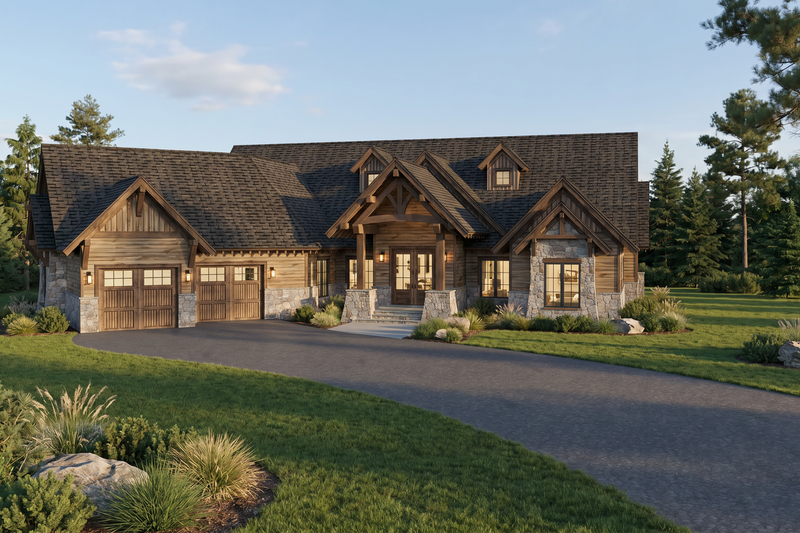 House Blueprint - Exterior - Other Elevation 3 for Craftsman House Plan #923-512 - 5 bed, 4.5 bath