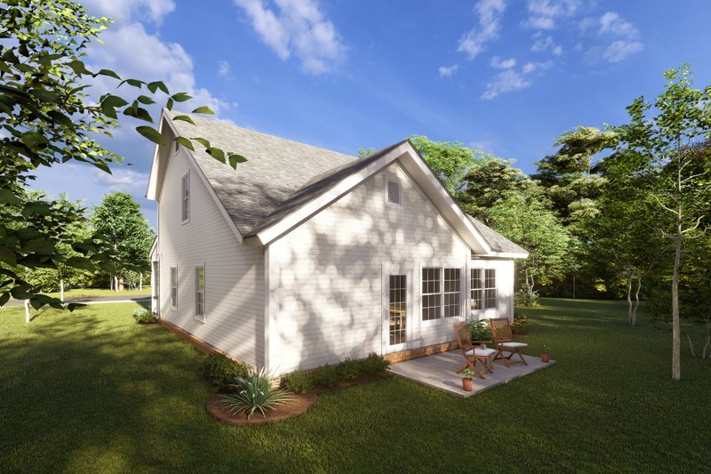 Dream House Plan - Exterior - Rear Elevation for Cottage House Plan #513-11 - 3 bed, 2.5 bath