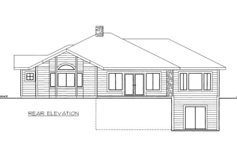 Dream House Plan - Exterior - Rear Elevation for European House Plan #117-775 - 2 bed, 3.5 bath
