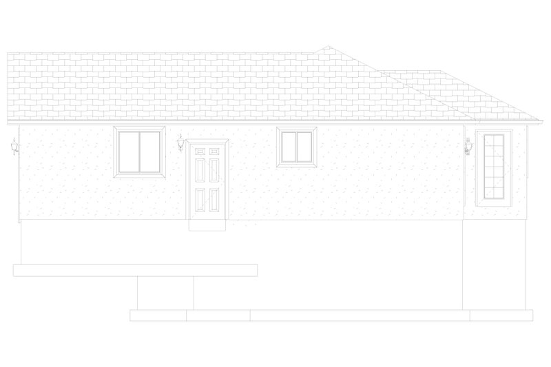 House Design - Exterior - Other Elevation 1 for Ranch House Plan #1060-260 - 3 bed, 2 bath