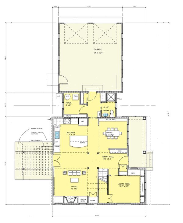 Modern Floor Plan - Main Floor Plan #573-1