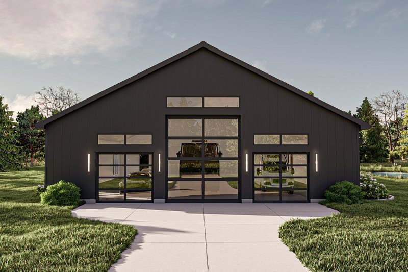 House Plan Design - Exterior - Other Elevation for Barndominium House Plan #455-542 - 3 bed, 4.5 bath