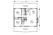 Cottage Style House Plan - 3 Beds 2 Baths 1340 Sq/Ft Plan #409-107 
