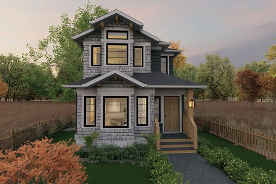 Exterior - Front Elevation 3 for Cottage House Plan #1101-5 - 3 bed, 2.5 bath