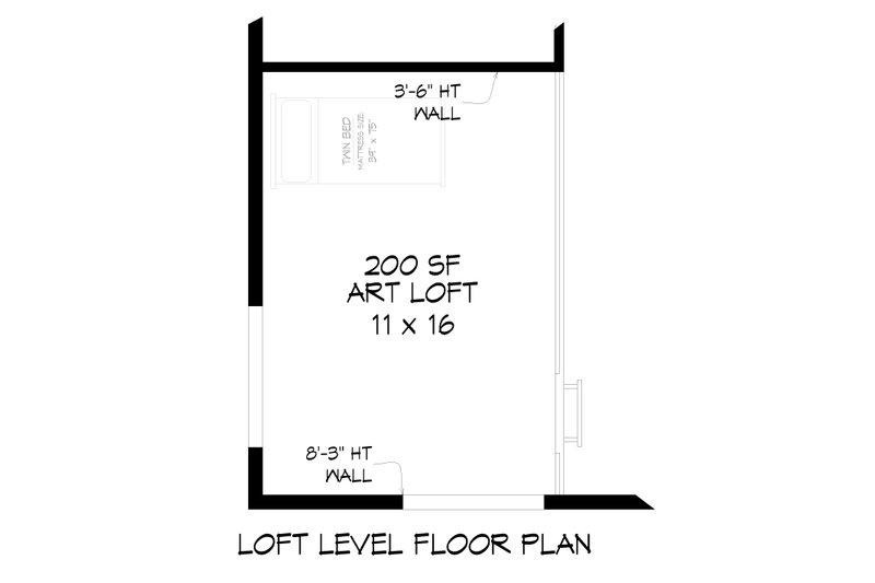 Home Plan - Floor Plan - Upper Floor 1 for Modern House Plan #932-720 - 1 bed, 2 bath