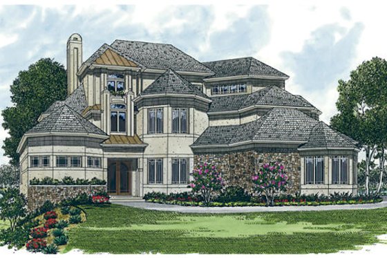 Exterior - Other Elevation for Traditional House Plan #453-48 - 5 bed, 5.5 bath