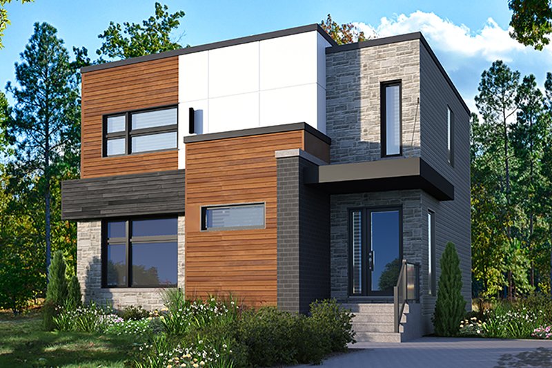 Home Plan - Modern Exterior - Front Elevation Plan #23-2702