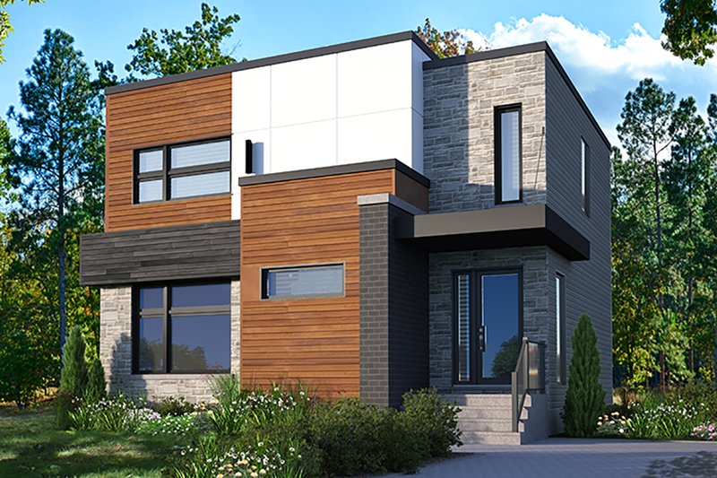 Dream House Plan - Modern Exterior - Front Elevation Plan #23-2702