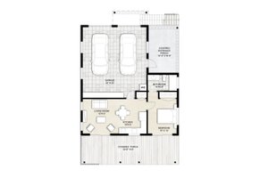Floor Plan - Lower Floor for Bungalow House Plan #924-25 - 4 bed, 3 bath