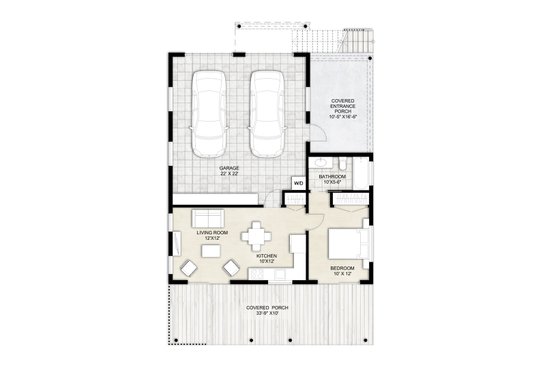 Floor Plan - Lower Floor for Bungalow House Plan #924-25 - 4 bed, 3 bath