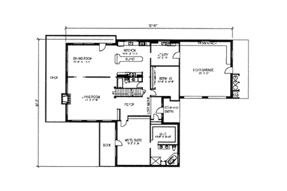Floor Plan - Main Floor for Modern House Plan #117-142 - 4 bed, 5 bath