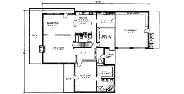 Home Plan - Modern Floor Plan - Main Floor Plan #117-142