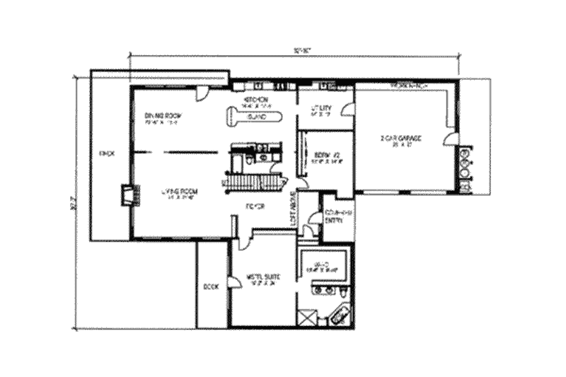 Dream House Plan - Floor Plan - Main Floor for Modern House Plan #117-142 - 4 bed, 5 bath