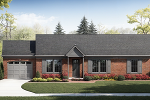 Ranch Exterior - Front Elevation Plan #30-118