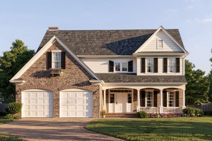 House Blueprint - Country Exterior - Front Elevation Plan #137-411