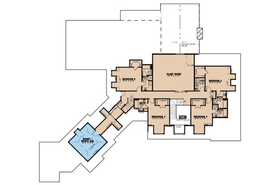 Floor Plan - Upper Floor for Country House Plan #923-42 - 5 bed, 5.5 bath