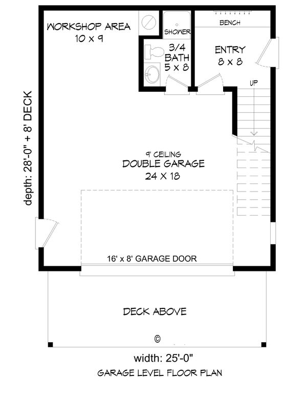 Contemporary Floor Plan - Main Floor Plan #932-216