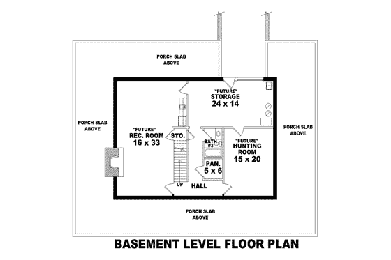 Floor Plan - Other Floor for Southern House Plan #81-774 - 3 bed, 2.5 bath