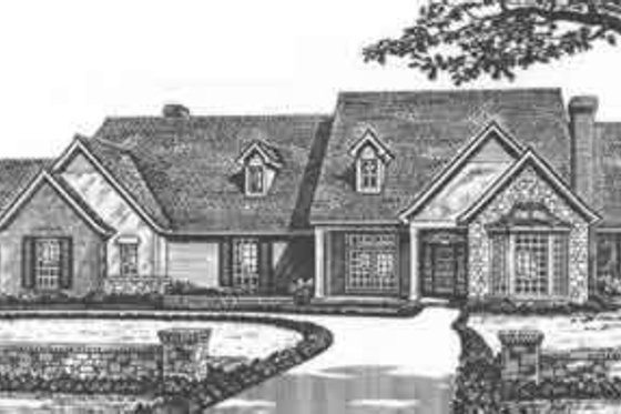 Exterior - Front Elevation for European House Plan #310-507 - 4 bed, 3.5 bath