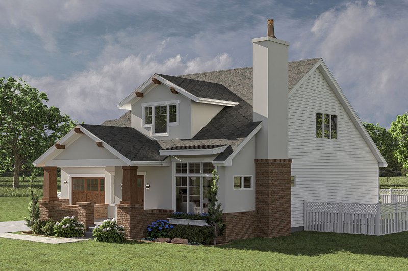 House Design - Exterior - Other Elevation 1 for Craftsman House Plan #455-339 - 3 bed, 2.5 bath