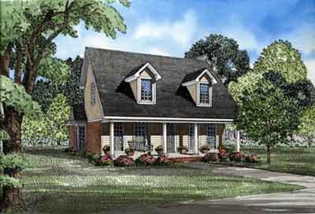 Traditional Style House Plan - 3 Beds 2 Baths 1541 Sq/Ft Plan #17-216 ...