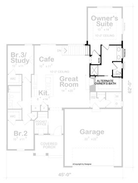 Floor Plan - Other Floor for Cottage House Plan #20-2260 - 3 bed, 2 bath