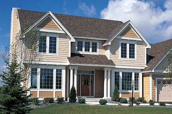 Exterior - Front Elevation for Traditional House Plan #312-146 - 3 bed, 2.5 bath