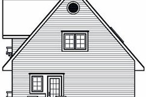 Exterior - Rear Elevation for European House Plan #23-868 - 3 bed, 2 bath