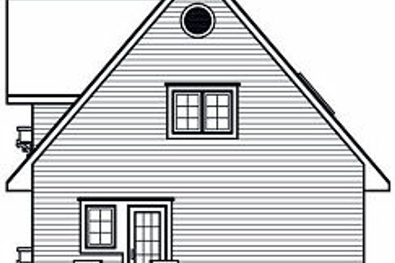 Dream House Plan - Exterior - Rear Elevation for European House Plan #23-868 - 3 bed, 2 bath