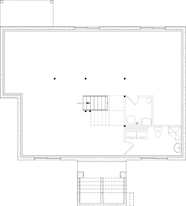 House Plan Design - Craftsman Floor Plan - Lower Floor Plan #23-2868