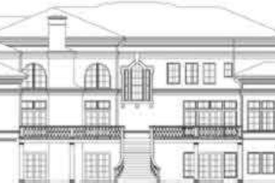 Exterior - Rear Elevation for Classical House Plan #119-165 - 4 bed, 5.5 bath