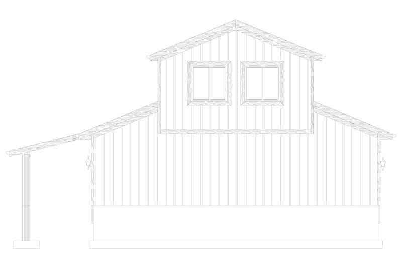 Architectural House Design - Exterior - Rear Elevation 1 for Barndominium House Plan #1060-97 - 1 bed, 1 bath