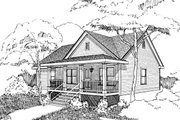 Country Style House Plan - 3 Beds 2 Baths 1092 Sq/Ft Plan #79-118 