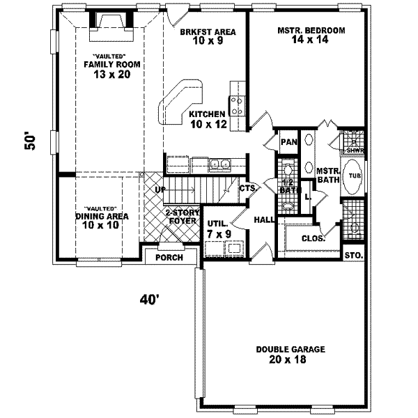 Traditional Floor Plan - Main Floor Plan #81-469
