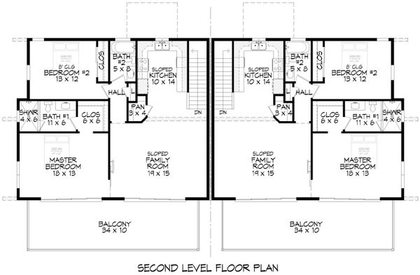 Beach Floor Plan - Main Floor Plan #932-1167